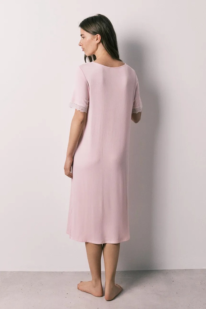 women'secret koszula nocna damska z wiskozą 4364651 różowy AW26