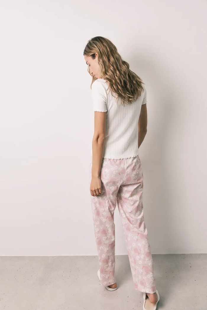 women'secret piżama dwuczęściowa damska z bawełną 3594716 beżowy AW26
