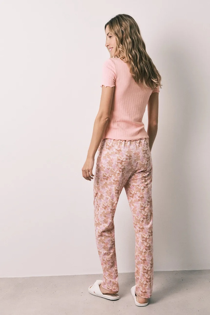 women'secret dvoudílné pyžamo dámské s bavlnou 3594715 růžová AW26