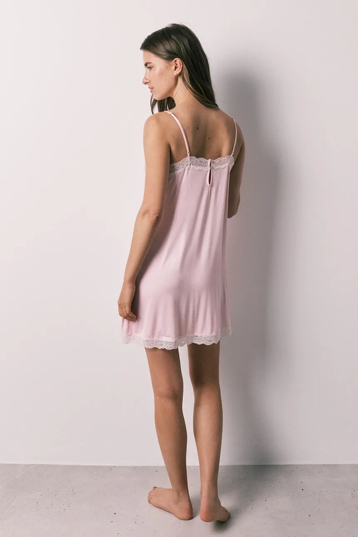 women'secret koszula nocna damska z wiskozą 4364648 różowy AW26