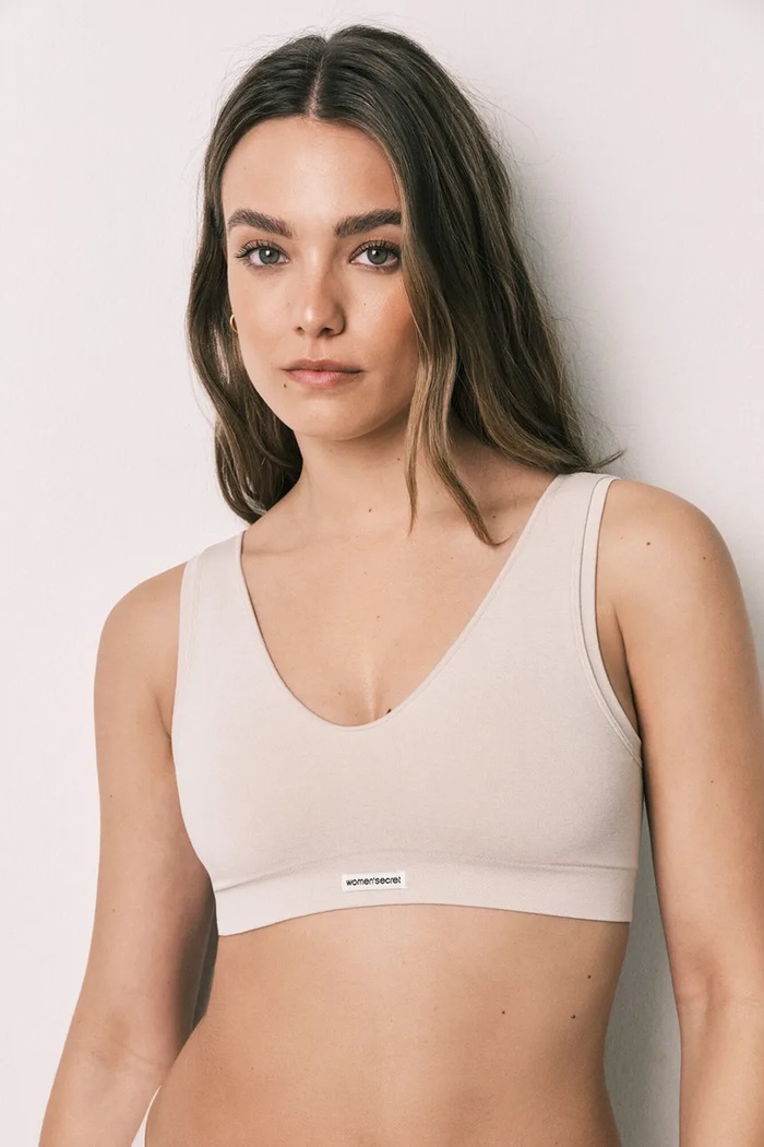 women'secret Top bieliźniany beżowy 5104059
