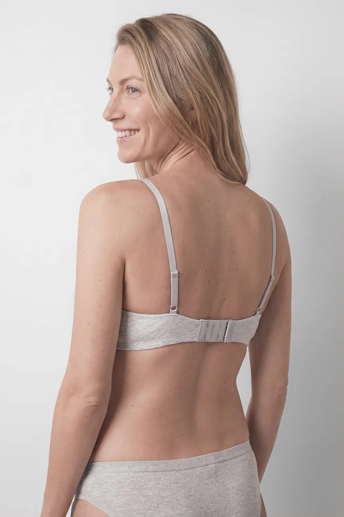 women'secret Biustonosz do karmienia z bawełną 4654626 szary AW26
