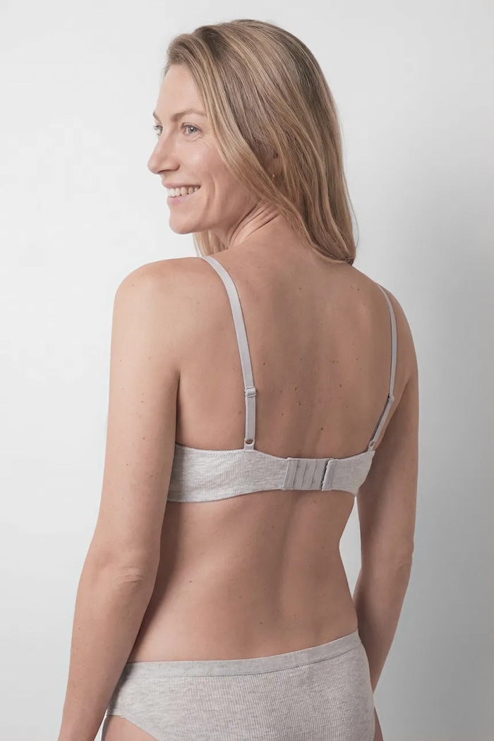 women'secret Biustonosz do karmienia z bawełną 4654626 szary AW26