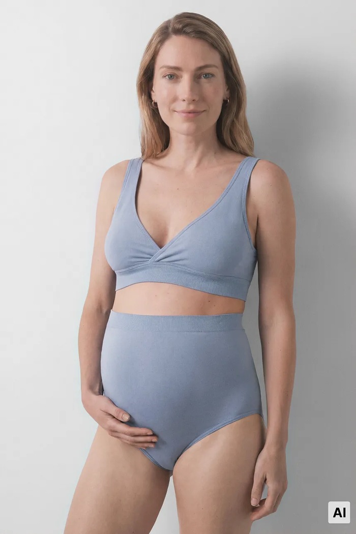 Odzież women'secret Biustonosz do karmienia 4654624 niebieski