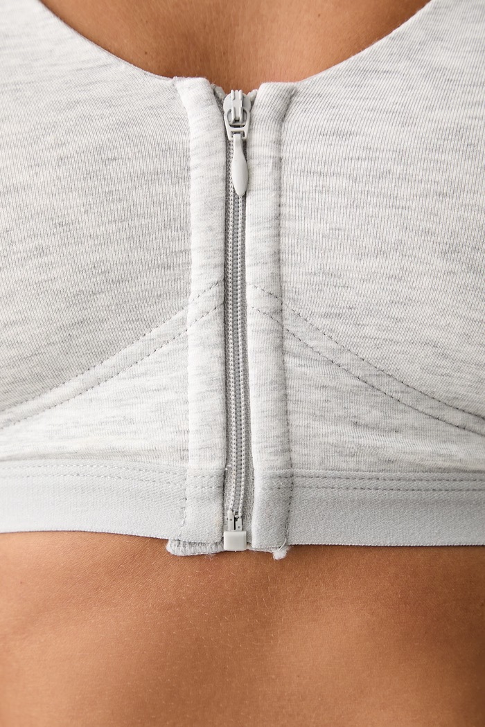 women'secret biustonosz pooperacyjny bawełniany z elastanem szary 4324018.4324019