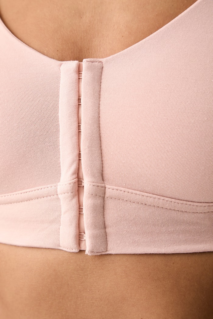 women'secret biustonosz pooperacyjny bawełniany z elastanem różowy 4324016.4324017