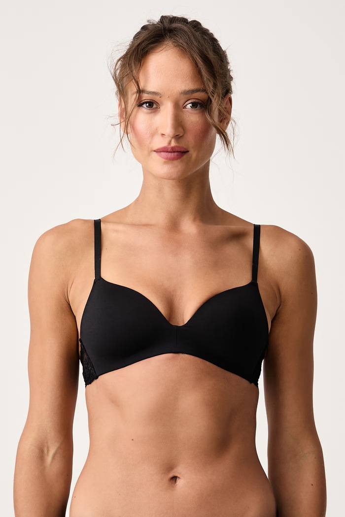 women'secret Biustonosz trójkątny z modalem czarny 3544583.3544586