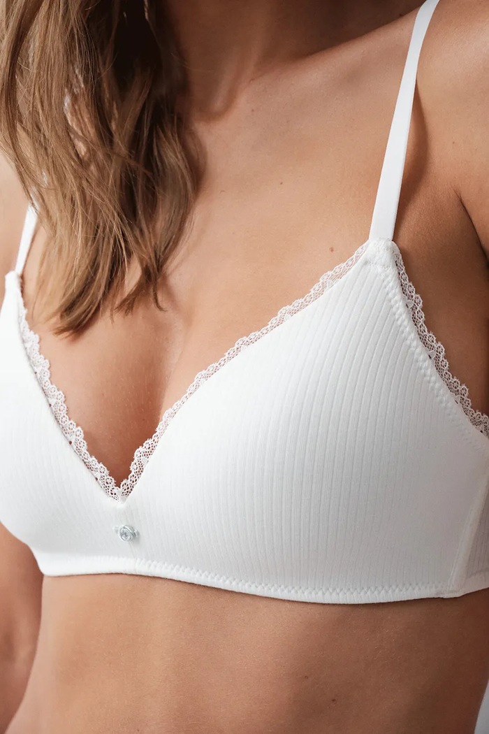 Biustonosz z bawełną women'secret biały 5054790.5054887