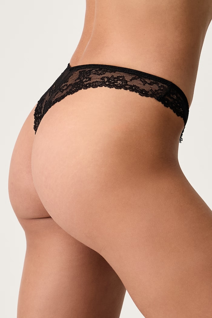 Odzież women'secret Stringi damskie 8324054 czarny
