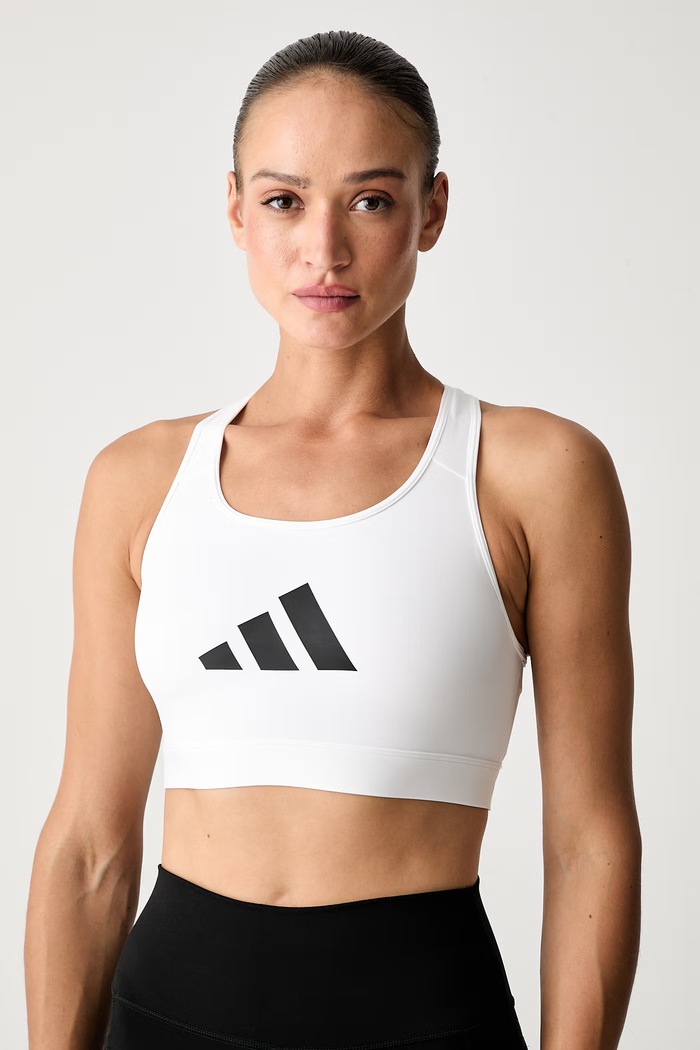 adidas Performance спортивний бюстгальтер PrimeliftReact білий JE3771