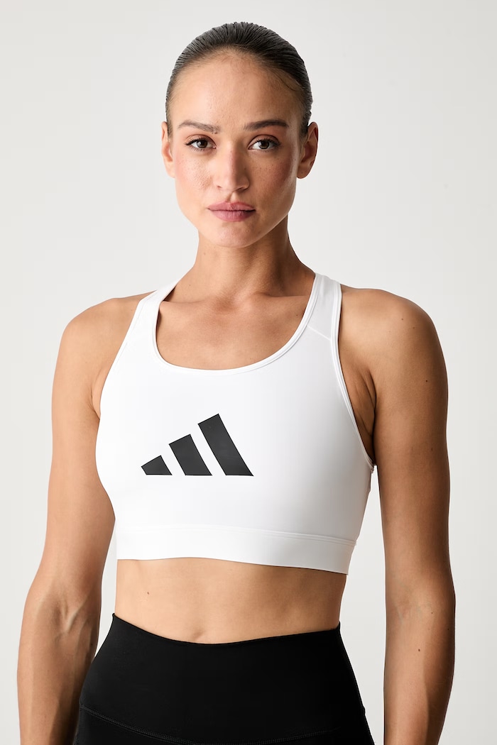 adidas Performance спортивний бюстгальтер PrimeliftReact білий JE3771