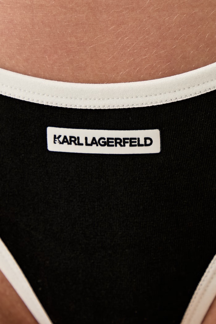 Karl Lagerfeld tangice ženske z lyocellom črna B3W47020