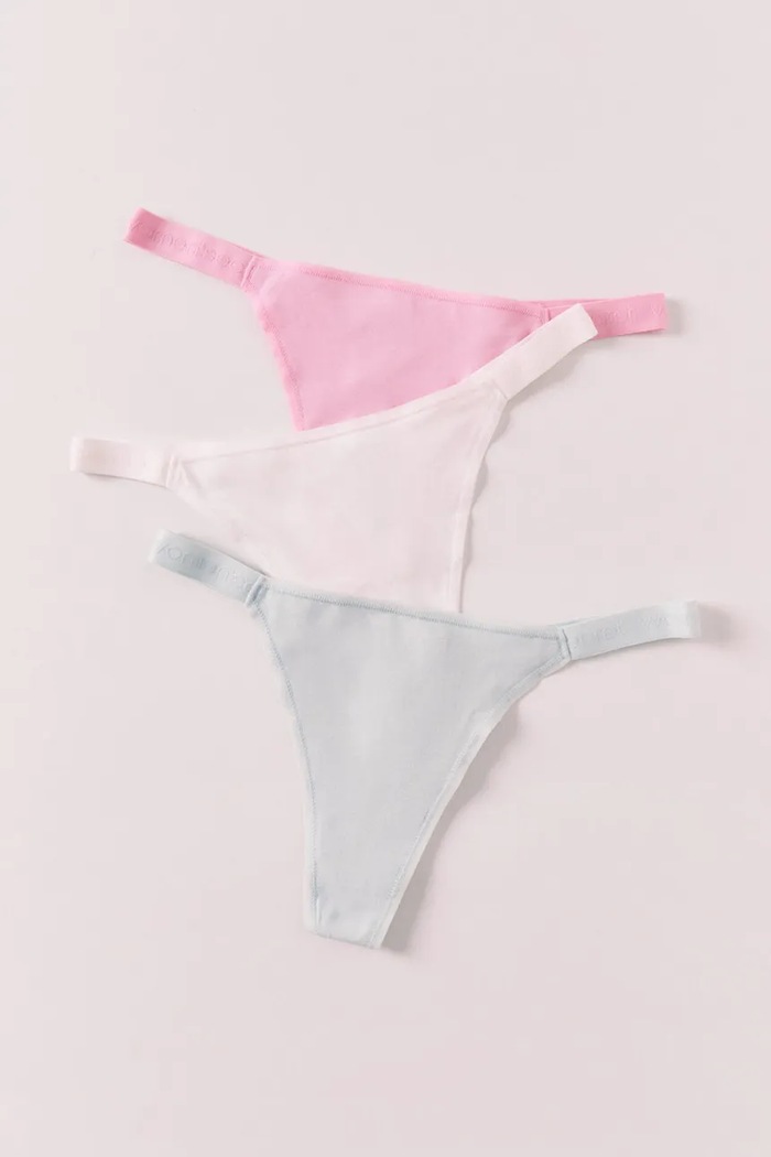 women'secret stringi damskie bawełniane z elastanem 3-pack multicolor 4933683