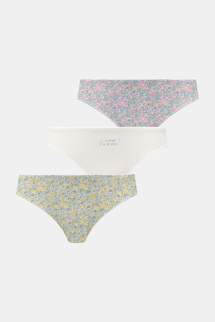 women'secret χίπστερ γυναικεία βαμβακερά με ελαστάν 3-pack λευκό 4933676