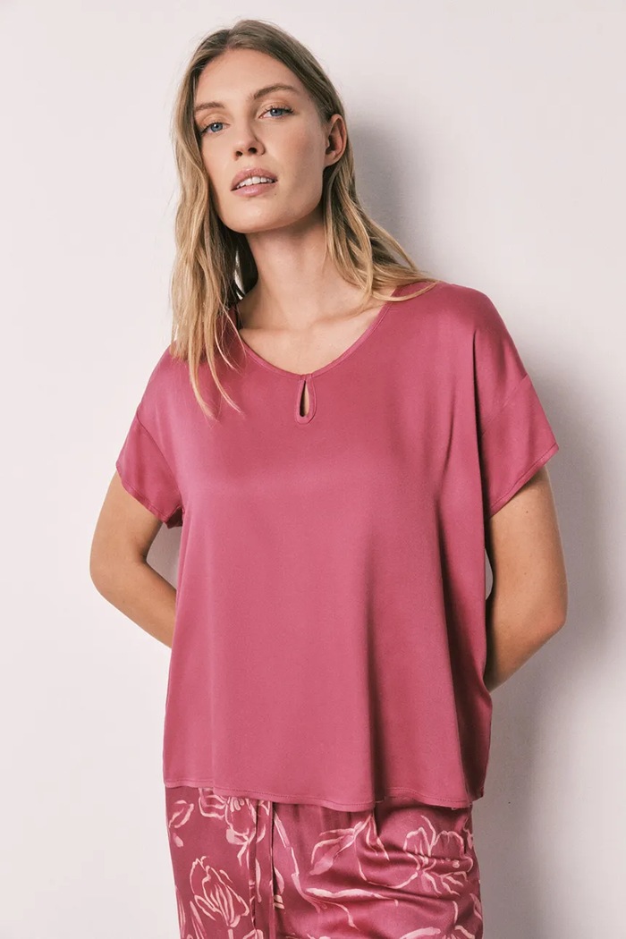 Oblečenie women'secret dvojdielne pyžamo dámske z viskózy 3593088 ružová