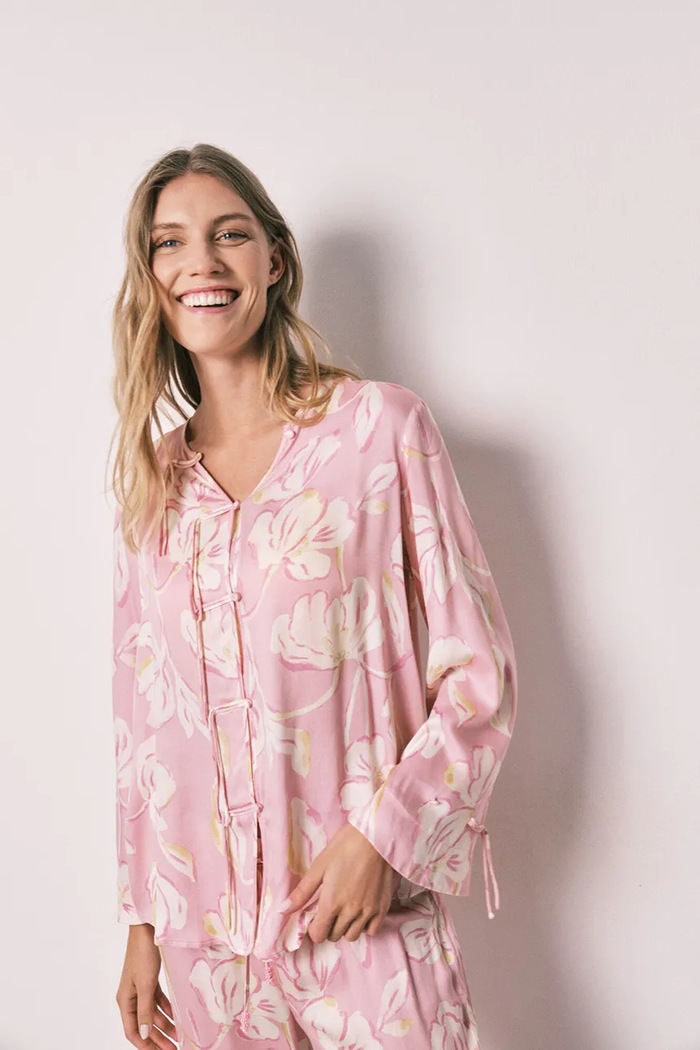Oblečenie women'secret dvojdielne pyžamo dámske z viskózy 3593083 ružová