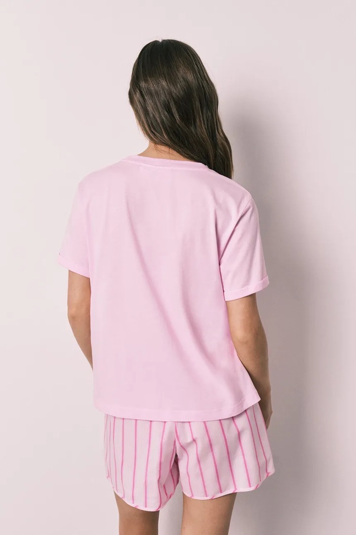 Women'secret dvojdielne pyžamo dámske bavlnené 3133531 ružová AW26