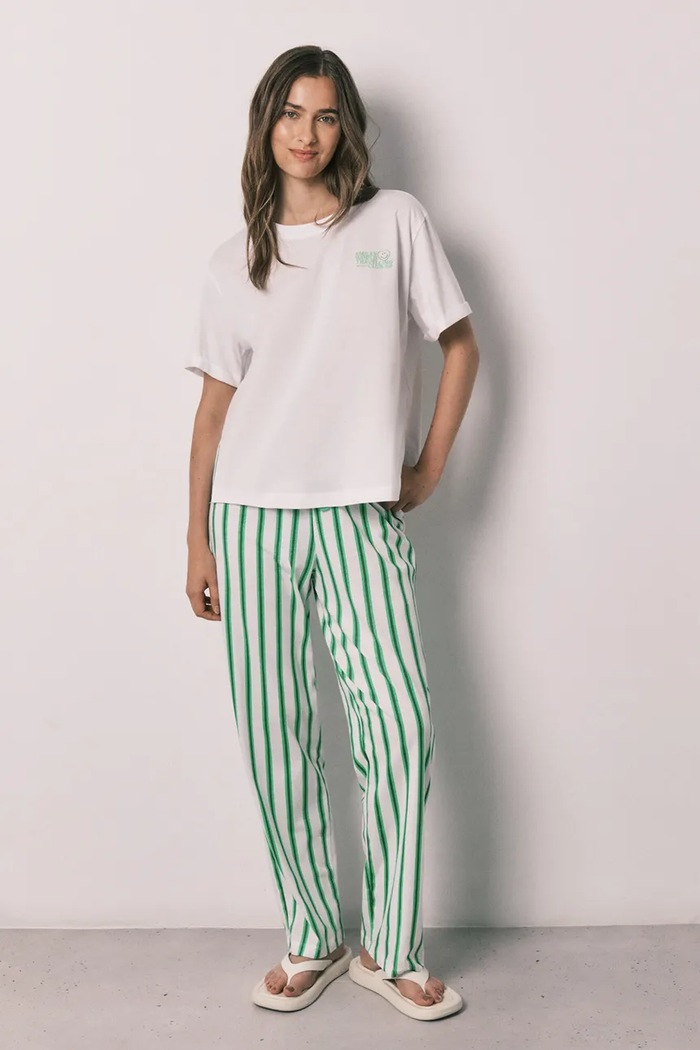 women'secret Dvojdielne pyžamo dámske bavlnené 3133542 biela AW26