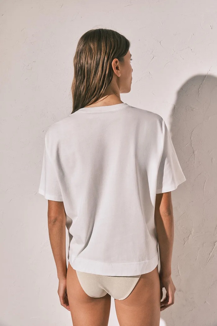 Îmbrăcăminte women'secret tricou de pijama pentru femei din bumbac 3273318 alb
