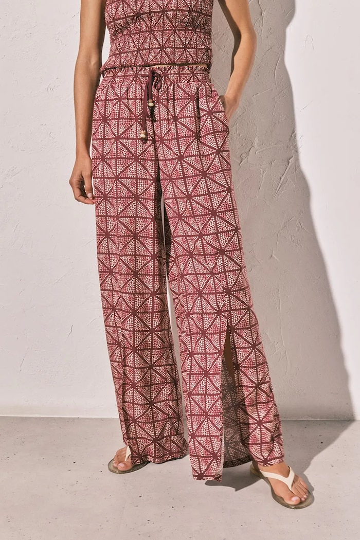 women'secret pyžamové nohavice dámske z viskózy burgundské 3703261