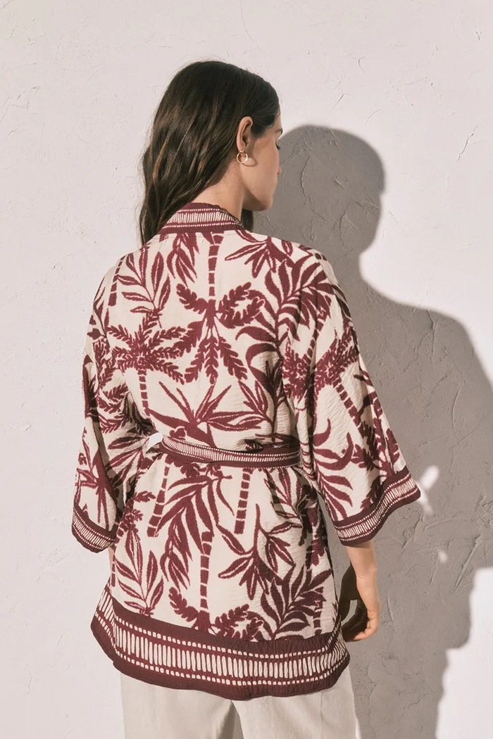 women'secret kimono pentru femei cu vâscoză 4923680 burgundia AW26