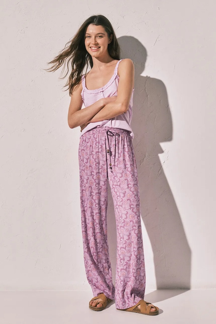 women'secret pyžamové nohavice dámske z viskózy 3703239 fialová AW26