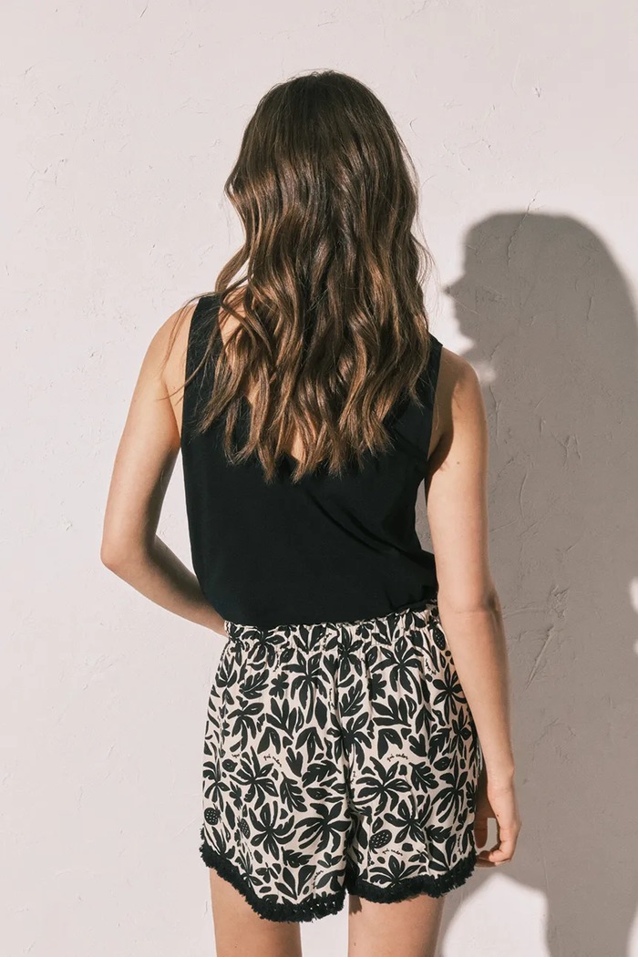 Îmbrăcăminte women'secret pantaloni scurți de pijama pentru femei din vâscoză 3703248 negru