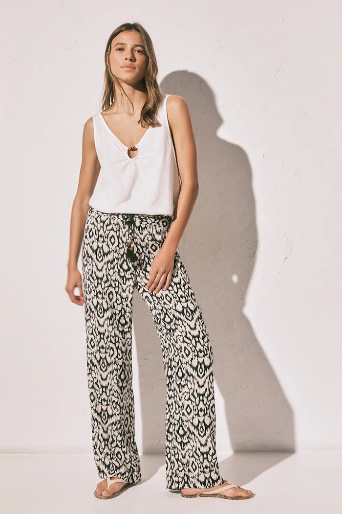 women'secret Pantaloni de pijama femei din vâscoză 3703247 bej AW26