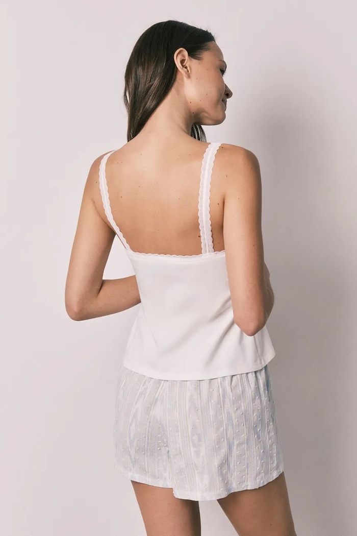 women'secret pijama pentru femei cu bumbac 3593077 alb AW26