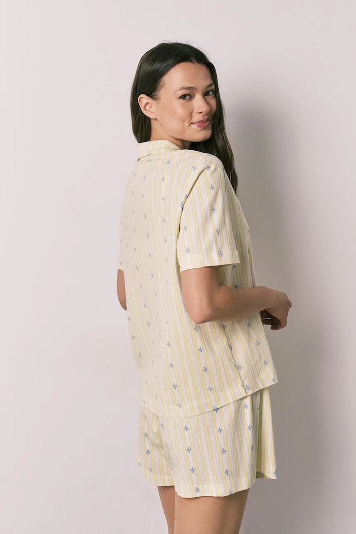 Women'secret dvojdielne dámske bavlnené pyžamo 3593074 žltá AW26