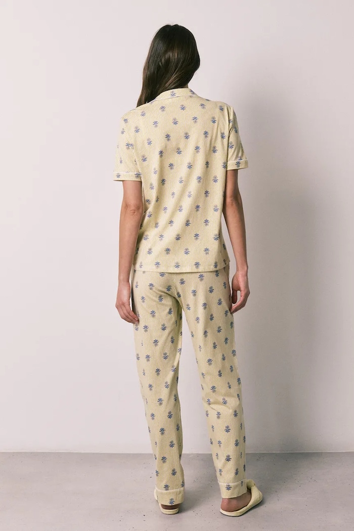 women'secret pijama din două piese pentru femei. din bumbac 3593075 galben AW26