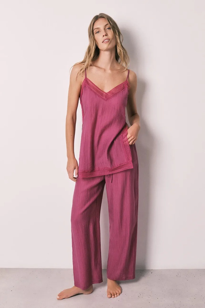 women'secret piżama damska z lyocellem różowy 2543716