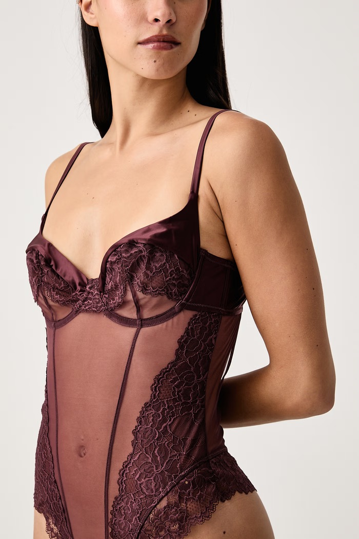 Odzież Guess Body damskie JENNIFER O6BM06.K5000 bordowy