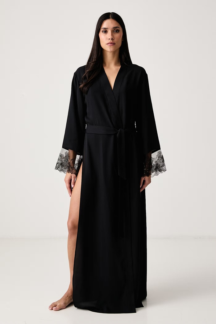 Guess Szlafrok damski ADELE czarny O6BK01.W3476