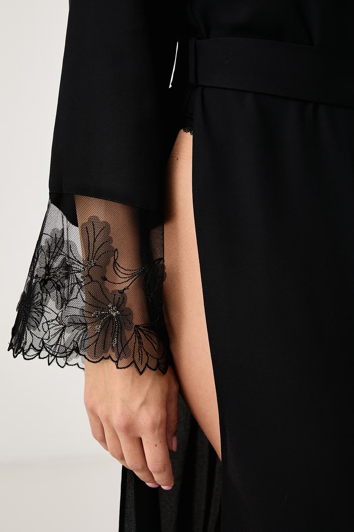 Szlafrok damski ADELE Guess czarny O6BK01.W3476