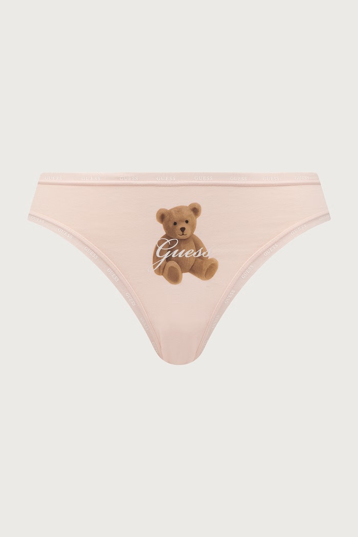 Odzież Guess Stringi damskie bawełniane z elastanem ARIA 3-pack O6BG02.K5995 różowy