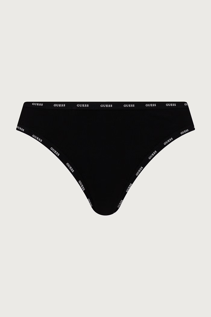 Guess Stringi damskie bawełniane z elastanem ARIA 3-pack O6BG02.K5995 czarny AW26