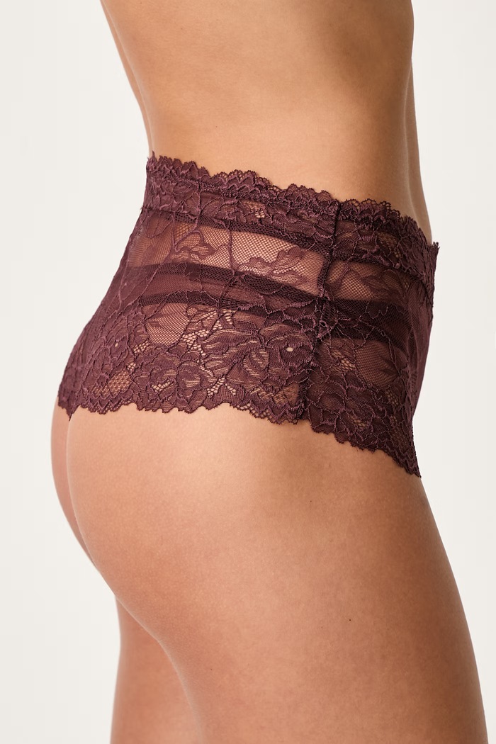 Guess Figi damskie koronkowe JENNIFER O6BE12.K4923 bordowy AW26