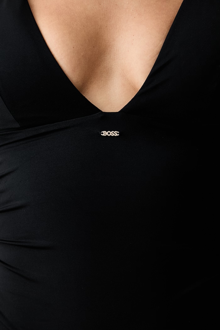 BOSS ολόσωμο μαγιό γυναικείο SWIMSUIT_BOSS CODES μαύρο 50561281