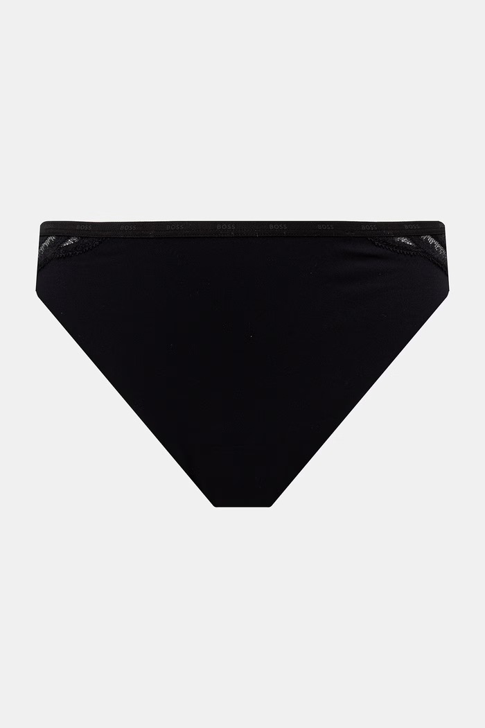 BOSS κιλότα γυναικεία 3P LACE BRAZILIAN 3-pack 50566501 μαύρο AW26