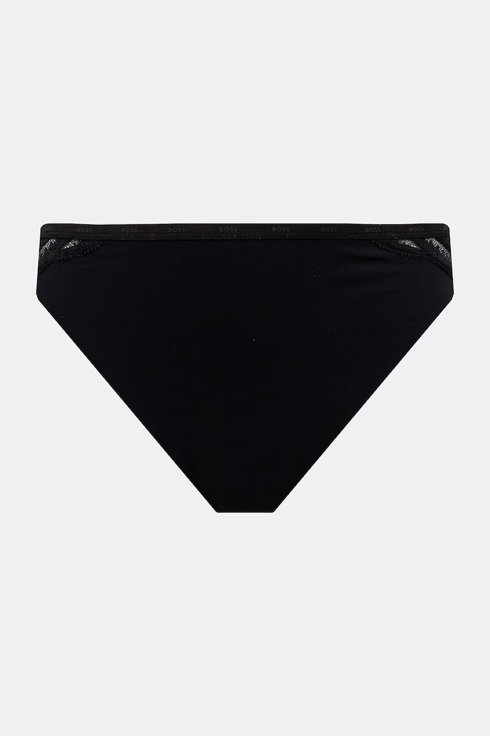 BOSS κιλότα γυναικεία 3P LACE BRAZILIAN 3-pack 50566501 μαύρο AW26