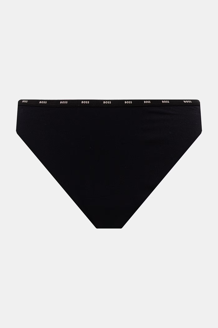 Ρούχα BOSS κιλότα γυναικεία 3P LACE BRAZILIAN 3-pack 50566501 μαύρο