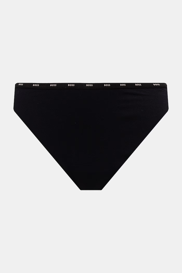 Ρούχα BOSS κιλότα γυναικεία 3P LACE BRAZILIAN 3-pack 50566501 μαύρο