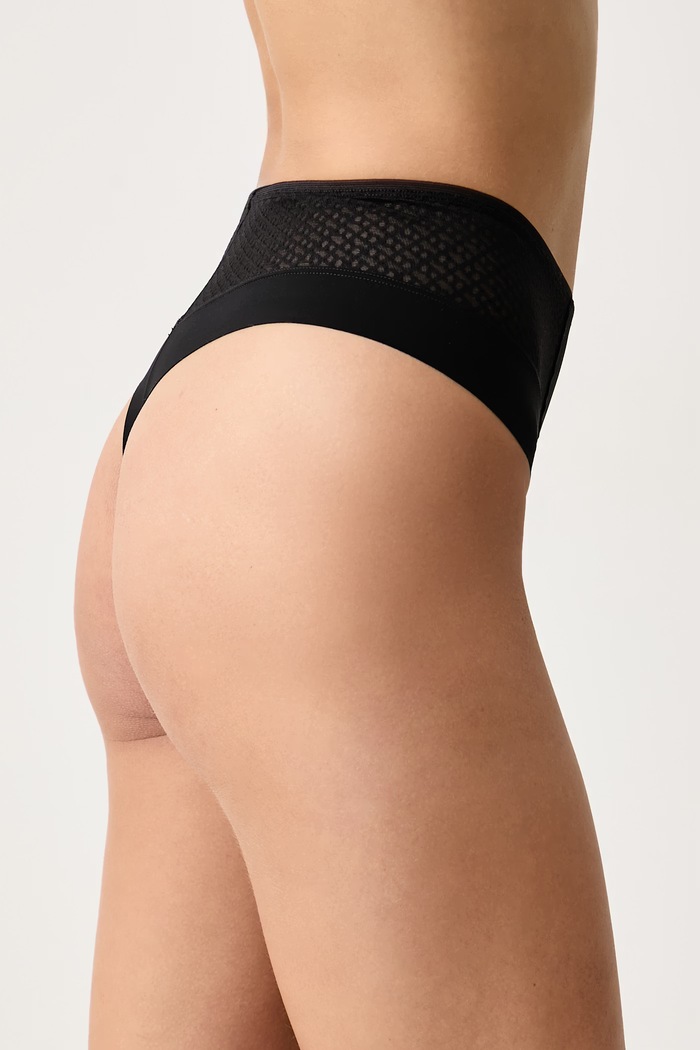 BOSS Tange za žene HW THONG_B LACE 50566493 crna AW26