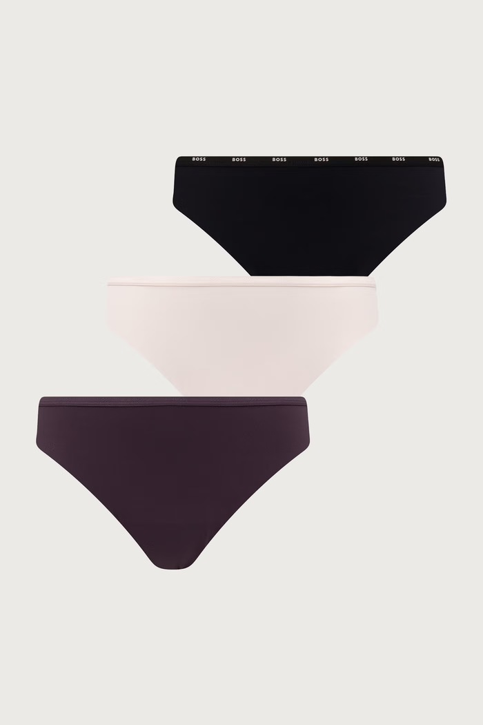 BOSS Figi damskie 3P MICRO THONG 3-pack czarny 50566476