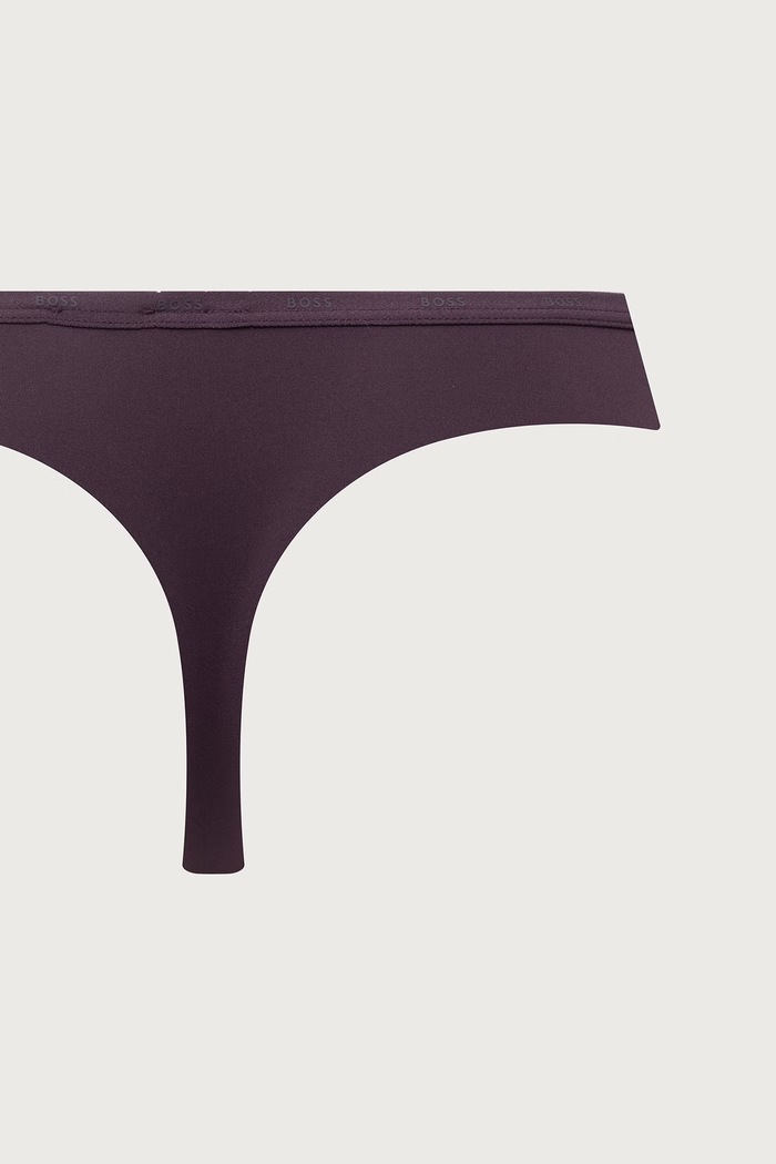 Figi damskie 3P MICRO THONG 3-pack BOSS czarny 50566476