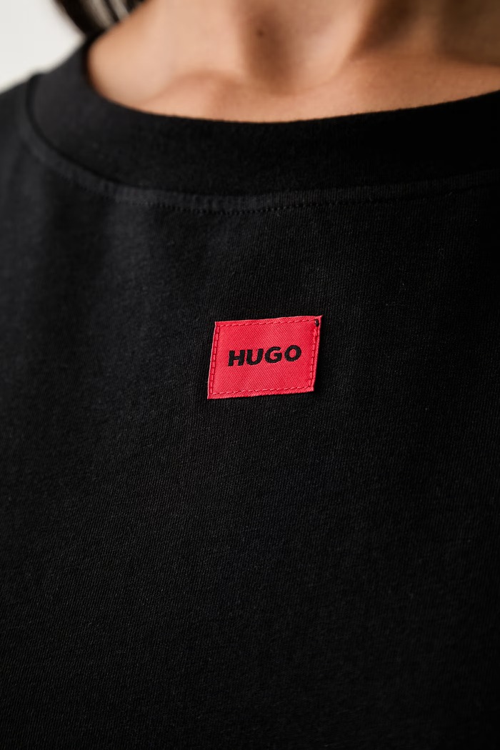 HUGO nočná košieľka dámska s bavlnou NITE NIGHTY čierna 50566619
