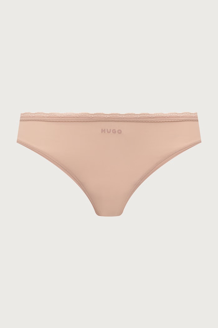 Odzież HUGO Stringi damskie TRIPLET MICRO THONG 3-pack 50566737 czarny