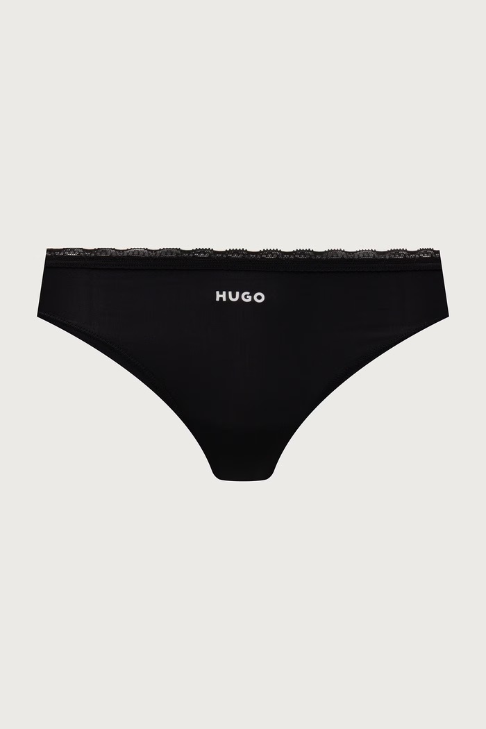 Stringi damskie TRIPLET MICRO THONG 3-pack HUGO 50566737 czarny