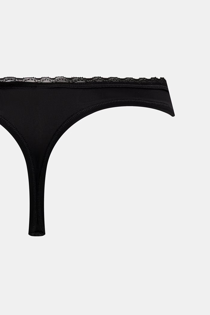 HUGO stringi damskie TRIPLET MICRO THONG 3-pack 50566737 czarny